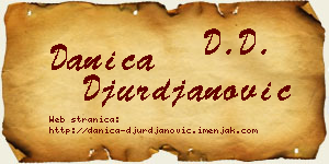 Danica Đurđanović vizit kartica